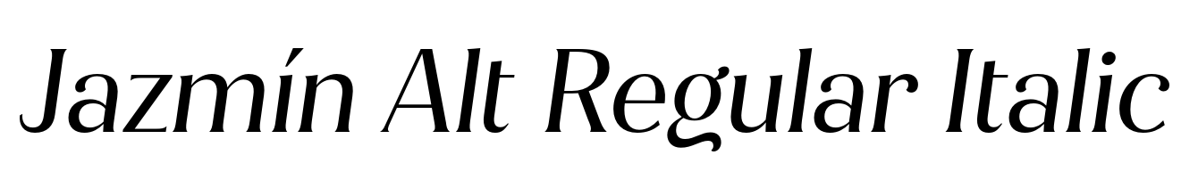 Jazmín Alt Regular Italic